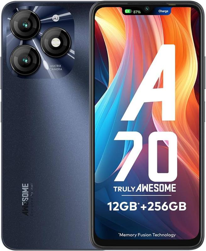Itel A70 4G 12GB RAM +256GB Cam 13MP AI Tela 6.6” Global Dual Sim